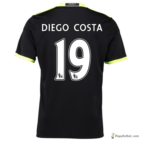 Camiseta Chelsea Replica Segunda Ropa Diego Costa 2016/17 Negro